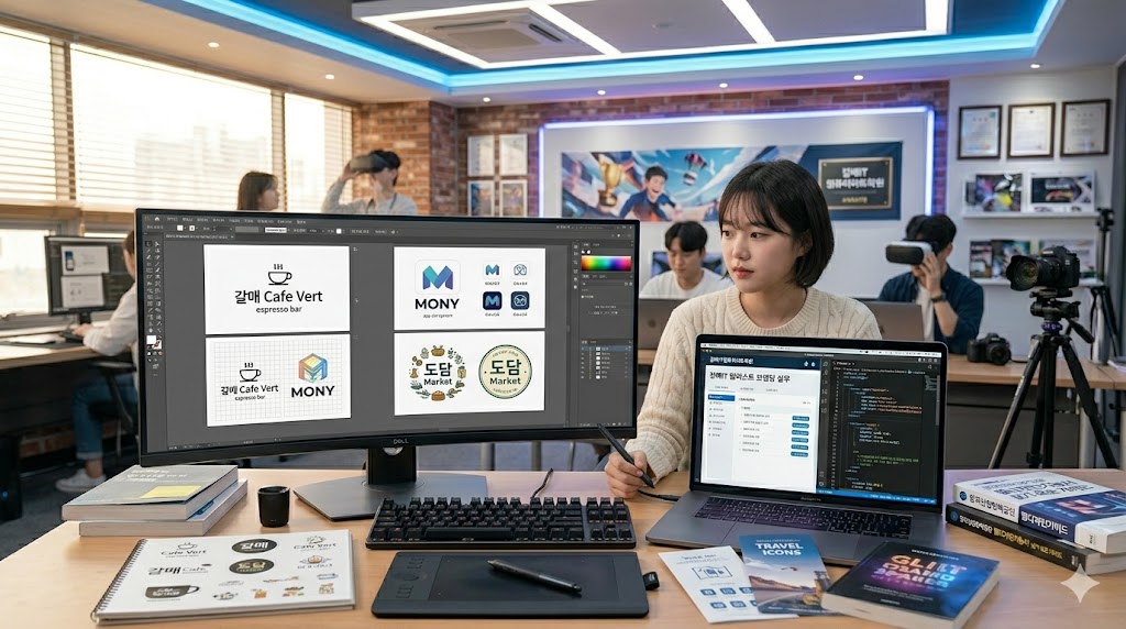 일러스트 로고 및 아이콘 과정 이미지